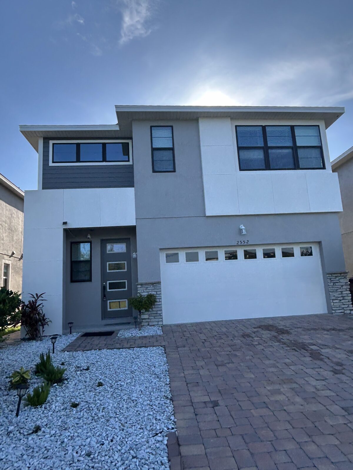 Modern two-story home exterior